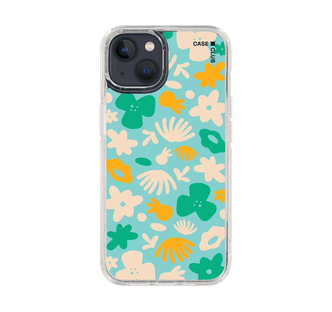 light blue flower pattern